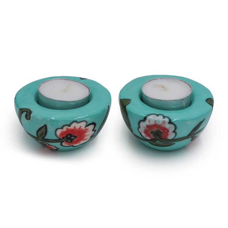 Round Ceramic Candle Holders Yad LaKashish